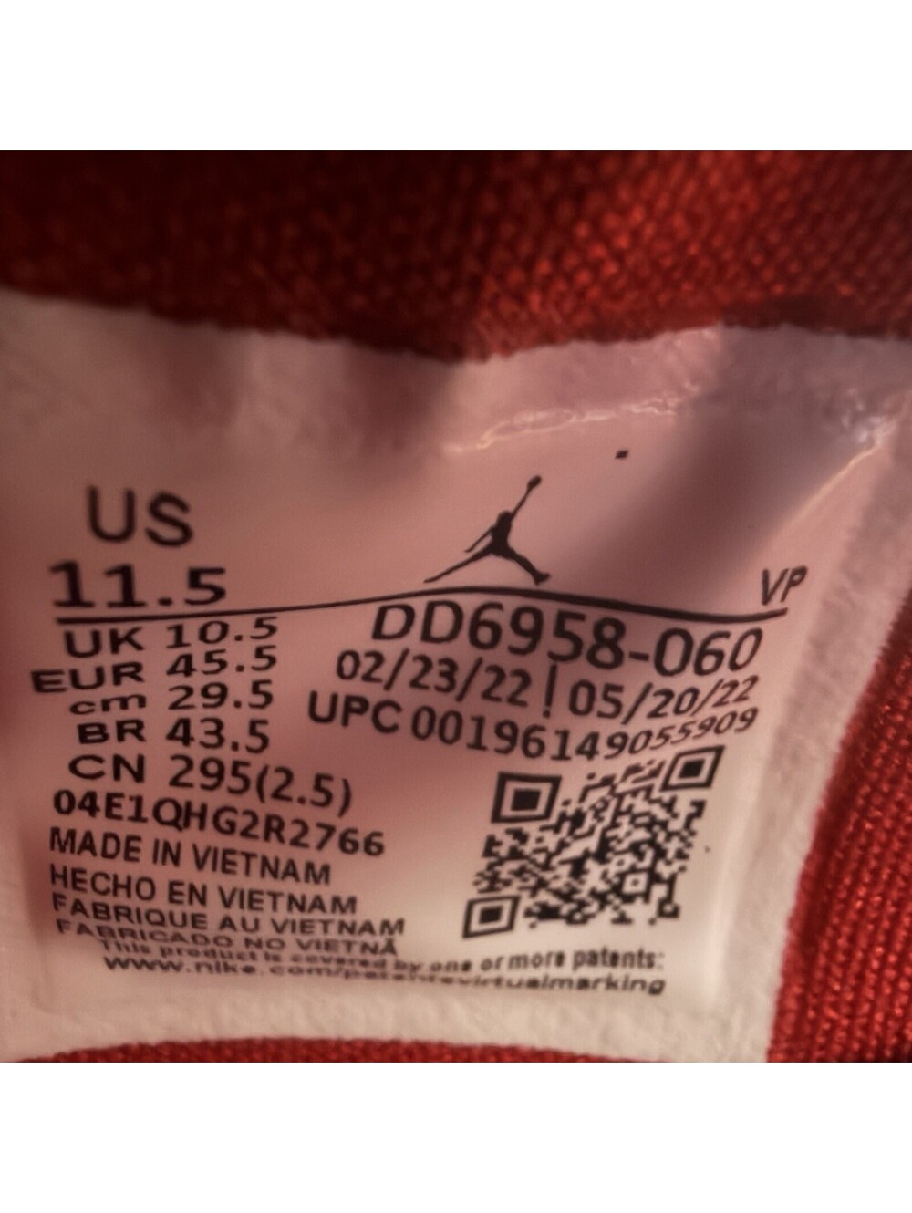 Nike Air Jordan 37 Beyond Borders Light Bone Fire Red Black, Men’s US 11.5 - Picture 14 of 15